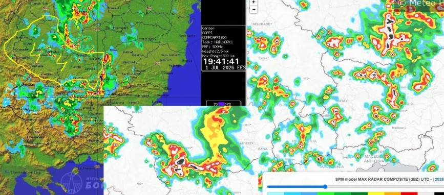 Meteo Balkans: След полунощ между 20 000 и 50 000 мълнии ще ударят България!