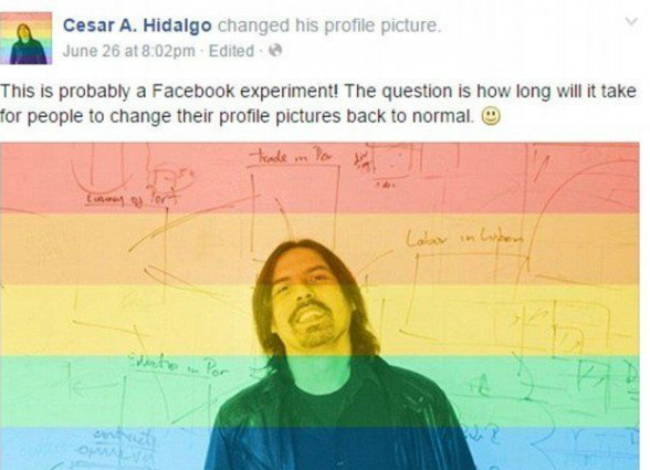 Всеки, който е променил снимката на FB профила си с дъга е бил тестван?